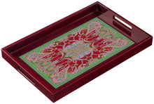 Paisley Red, medium lustrous burgundy tray