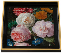 Flowers, small black tray